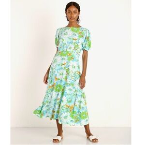 Faithfull the Brand Beline Midi Dress Gardone Floral US 4